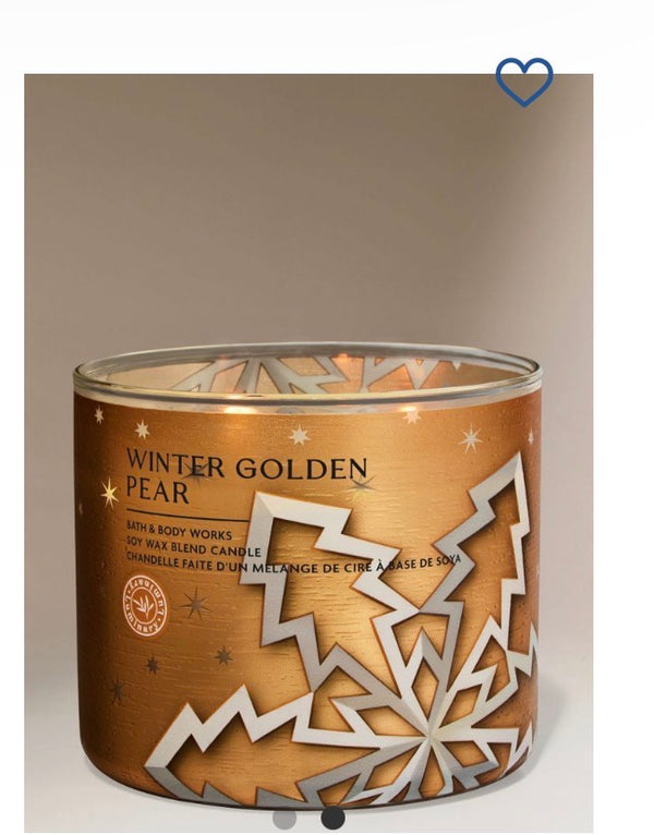 شموع ٣ فتايل- وينتر جولدن بير