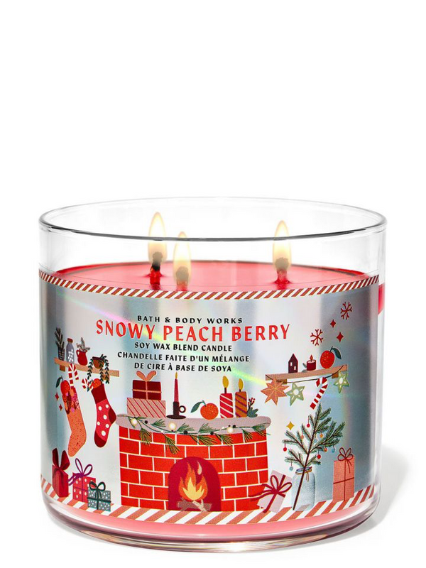 شموع ٣ فتايل- سنوي بيتش بيري