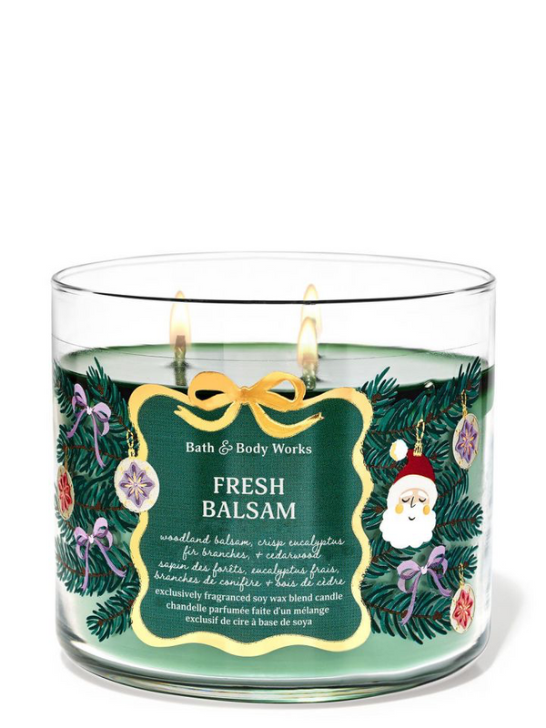 شموع ٣ فتايل- فريش بالسم