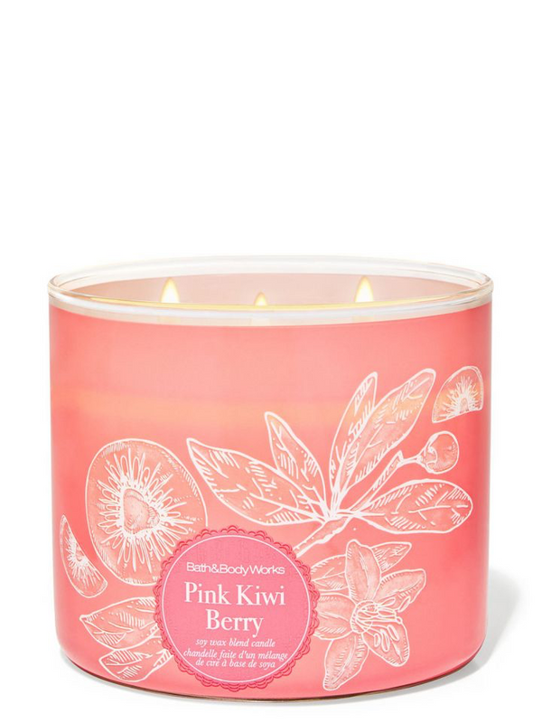 شموع ٣ فتايل- بينك كيوي بيري